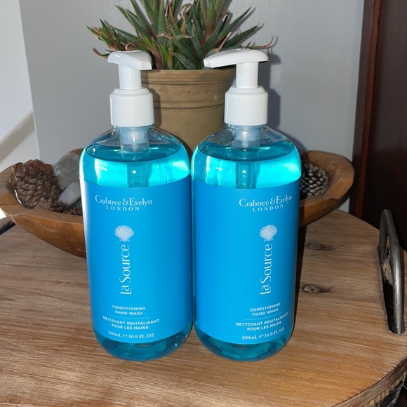 CRABTREE & EVELYN LONDON La Source 🐚 Conditioning Hand Wash 🌊🐚 Set of 2